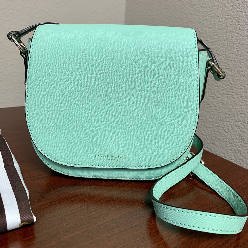 NWT Henri Bendel W57th Mini Saddle Bag Pistachio